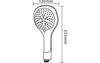Manopola Doccia Triplo Getto In ABS Cromato E Bianco - 1006
