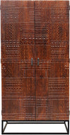 MANTRA---armadio-con-decoro-2-ante-legno-e-ferro-Marrone-Milani-Home