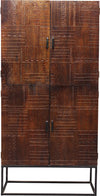 MANTRA - credenza con decoro 4 ante legno e ferro Marrone