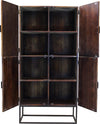 MANTRA - credenza con decoro 4 ante legno e ferro Marrone