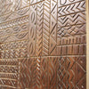MANTRA - credenza con decoro 4 ante legno e ferro Marrone