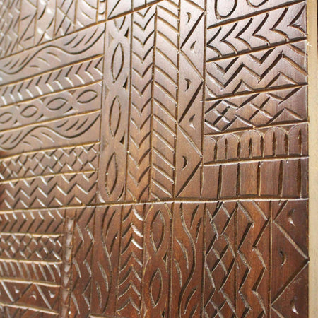 MANTRA - credenza con decoro 4 ante legno e ferro Marrone