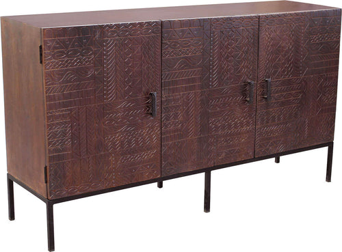 MANTRA---madia-con-decoro-3-ante-legno-e-ferro-Marrone-Milani-Home