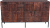 MANTRA - madia con decoro 3 ante legno e ferro Marrone