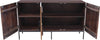 MANTRA - madia con decoro 3 ante legno e ferro Marrone