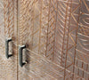 MANTRA - madia con decoro 3 ante legno e ferro Marrone