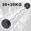 Manubri-Bilanciere-Curl-Curvo-Ondulato-Precaricato-Da-60-Kg-30+30-Kg-Bodysolid