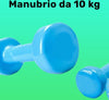 Manubrio-Singolo-10-Kg-In-Vinile-Allenamento-Esercizi-Casa-Palestra-Workout-Fit