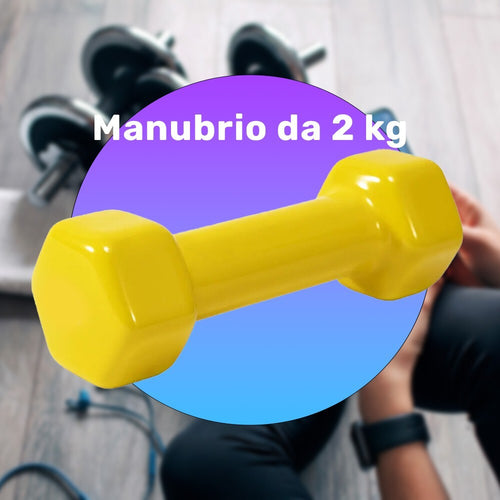 Manubrio Singolo 2 Kg In Vinile Allenamento Esercizi Casa Palestra Workout Fit Sport e tempo libero/Fitness e palestra/Potenziamento muscolare/Pesi e accessori/Manubri Trade Shop italia - Napoli, Commerciovirtuoso.it