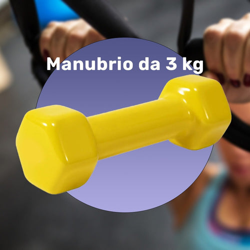 Manubrio Singolo 3 Kg In Vinile Allenamento Esercizi Casa Palestra Workout Fit Sport e tempo libero/Fitness e palestra/Potenziamento muscolare/Pesi e accessori/Manubri Trade Shop italia - Napoli, Commerciovirtuoso.it