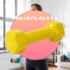 Manubrio Singolo 6 Kg In Vinile Allenamento Esercizi Casa Palestra Workout Fit Sport e tempo libero/Fitness e palestra/Potenziamento muscolare/Pesi e accessori/Manubri Trade Shop italia - Napoli, Commerciovirtuoso.it