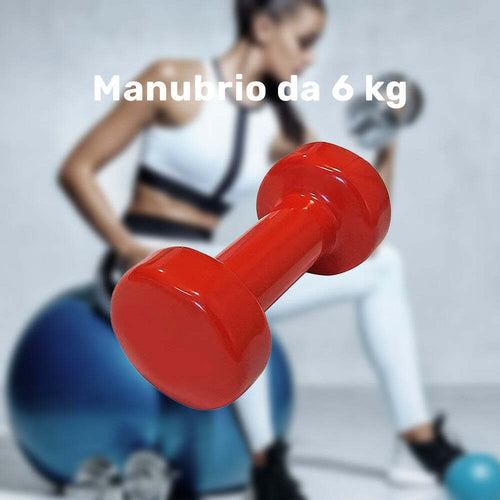 Manubrio Singolo 6 Kg In Vinile Allenamento Esercizi Casa Palestra Workout Fit Sport e tempo libero/Fitness e palestra/Potenziamento muscolare/Pesi e accessori/Manubri Trade Shop italia - Napoli, Commerciovirtuoso.it