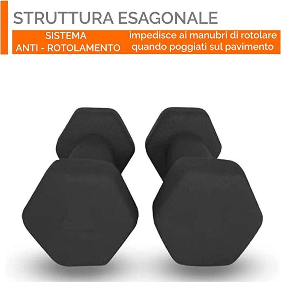 Manubrio In Vinile - Pesi Da 0.5, 1, 2, 3, 4, 5 Kg Per Allenamento - Foto 11