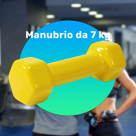 Manubrio Singolo 7 Kg In Vinile Allenamento Esercizi Casa Palestra Workout Fit Sport e tempo libero/Fitness e palestra/Potenziamento muscolare/Pesi e accessori/Manubri Trade Shop italia - Napoli, Commerciovirtuoso.it