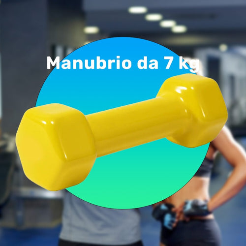 Manubrio Singolo 7 Kg In Vinile Allenamento Esercizi Casa Palestra Workout Fit Sport e tempo libero/Fitness e palestra/Potenziamento muscolare/Pesi e accessori/Manubri Trade Shop italia - Napoli, Commerciovirtuoso.it