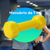 Manubrio-Singolo-7-Kg-In-Vinile-Allenamento-Esercizi-Casa-Palestra-Workout-Fit