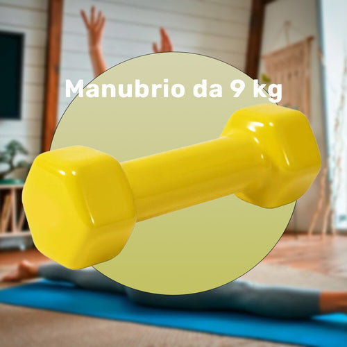 Manubrio Singolo 9 Kg In Vinile Allenamento Esercizi Casa Palestra Workout Fit Sport e tempo libero/Fitness e palestra/Potenziamento muscolare/Pesi e accessori/Manubri Trade Shop italia - Napoli, Commerciovirtuoso.it