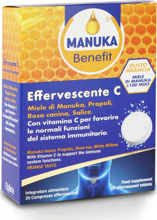 Manuka-Benefit-Effervescente-C-20-compresse-Optima-Naturals