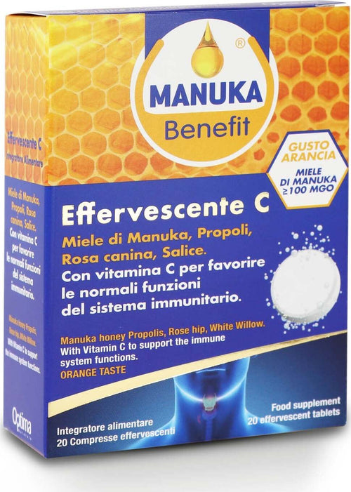 Manuka-Benefit-Effervescente-C-20-compresse-Optima-Naturals
