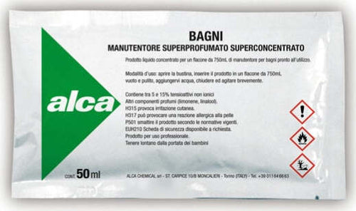 Manutentore Bagni Linea Monodose - superprofumato - Alca - bustina da 50 ml Casa e cucina/Detergenti e prodotti per la pulizia/Detergenti per la casa/Detergenti multiuso Eurocartuccia - Pavullo, Commerciovirtuoso.it