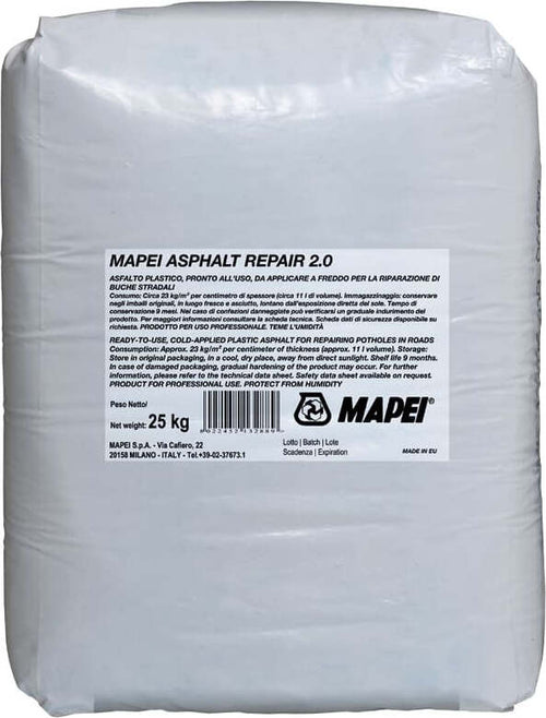 Mapei-Asphalt-Repair-2,0-Asfalto-Plastico-Pronto-All’Uso-sacchi-da-25-kg-colore-nero