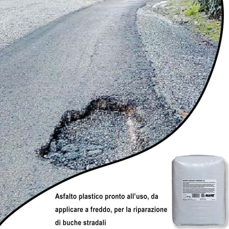 Mapei-Asphalt-Repair-2,0-Asfalto-Plastico-Pronto-All’Uso-sacchi-da-25-kg-colore-nero