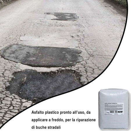 Mapei-Asphalt-Repair-2,0-Asfalto-Plastico-Pronto-All’Uso-sacchi-da-25-kg-colore-nero
