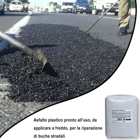 Mapei-Asphalt-Repair-2,0-Asfalto-Plastico-Pronto-All’Uso-sacchi-da-25-kg-colore-nero
