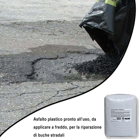 Mapei-Asphalt-Repair-2,0-Asfalto-Plastico-Pronto-All’Uso-sacchi-da-25-kg-colore-nero