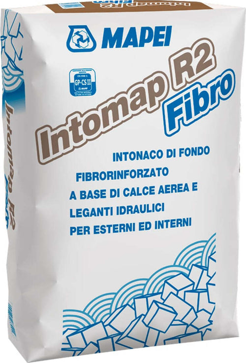 MAPEI-INTOMAP-R2-FIBRO-KG.25-Intonaco-fibrorinforzato-base-di-calce-per-esterni-ed-interni