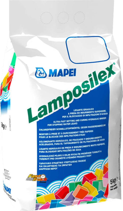 MAPEI-LAMPOSILEX-KG.5-Legante-idraulico-a-presa-rapida-per-infiltrazioni-d’acqua