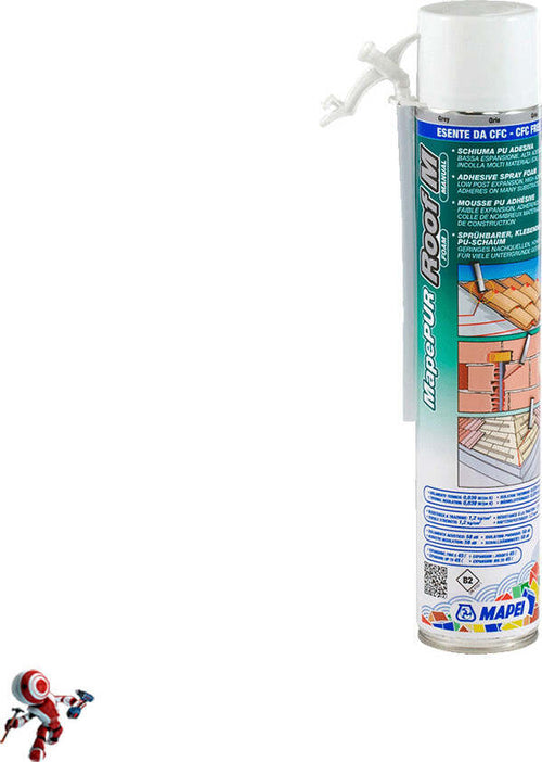 MAPEI-MAPEPUR-ROOF-FOAM-M-ML.750-Schiuma-poliuretanica-autoespandente-per-incollaggio-riempimento-isolamento-termo-acustico