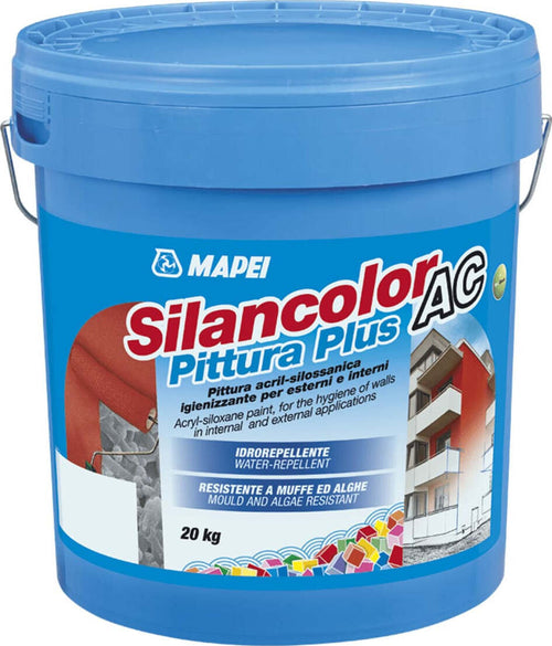 MAPEI-SILANCOLOR-AC-PITTURA-PLUS-KG.20-BIANCO-Pittura-acril-silossanica-igienizzante-per-interni-ed-esterni-idrorepellente