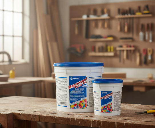 MAPEWOOD PASTE 140 A+B KG.3 Adesivo Epossidico per il restauro di elementi strutturali in legno