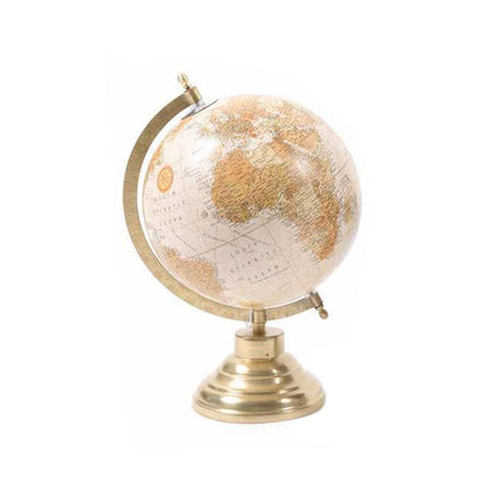 Mappamondo con base in ottone per decorazione interno h 33,5 cm