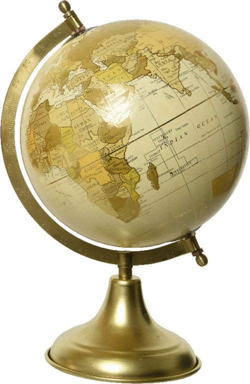 Mappamondo-con-piedistallo-e-struttura,-decorazione-per-interno-da-30-cm