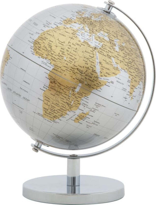 Mappamondo Silver New Cm 20X28 Cancelleria e prodotti per ufficio/Scuola e materiale didattico/Materiale scolastico/Mappamondi Led Mall Home - Napoli, Commerciovirtuoso.it