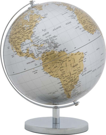 Mappamondo Silver New Cm 25X34 Cancelleria e prodotti per ufficio/Scuola e materiale didattico/Materiale scolastico/Mappamondi Led Mall Home - Napoli, Commerciovirtuoso.it