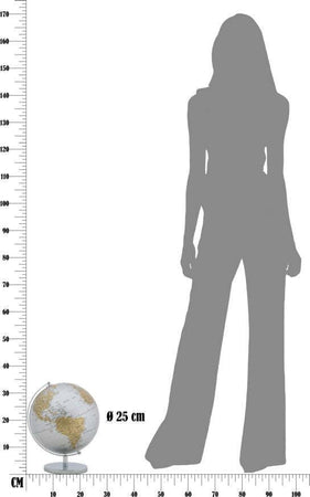 Mappamondo Silver New Cm 25X34 Cancelleria e prodotti per ufficio/Scuola e materiale didattico/Materiale scolastico/Mappamondi Led Mall Home - Napoli, Commerciovirtuoso.it