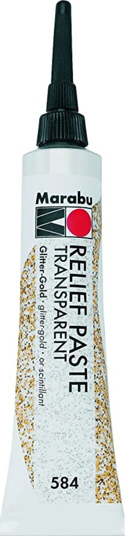 MARABU---20ml---TRACCIATORE-DI-CONTORNI-IN-PASTA-PER-VETRO-E-PORCELLANA---COLORE-ORO-GLITTERATO-584