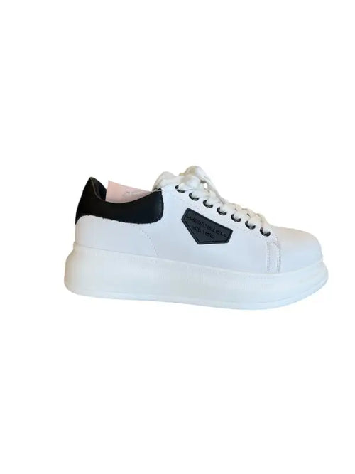Marc Ellis SNEAKERS IN Ecopelle bianca - Bianco/Nero / 36 - Scarpe