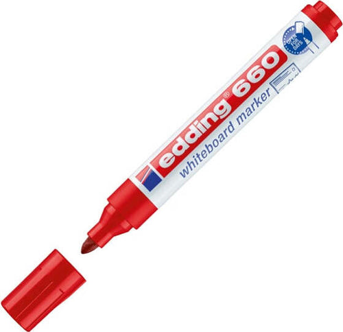 Marcatore 660 per lavagne bianche - punta conica da 1 50-3 00mm - rosso - Edding [multipack] 10 pezzi Cancelleria e prodotti per ufficio/Penne matite scrittura e correzione/Marcatori ed evidenziatori/Marcatori cancellabili a secco e liquidi Eurocartuccia - Pavullo, Commerciovirtuoso.it