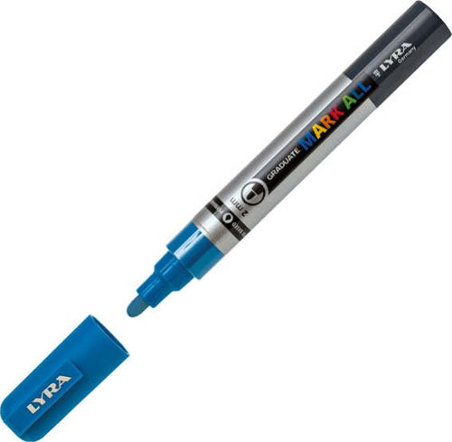 Marcatore a base d'acqua Graduate Mark All - punta tonda 2mm - azzurro - Lyra Cancelleria e prodotti per ufficio/Penne matite scrittura e correzione/Marcatori ed evidenziatori/Pennarelli indelebili e marcatori Eurocartuccia - Pavullo, Commerciovirtuoso.it