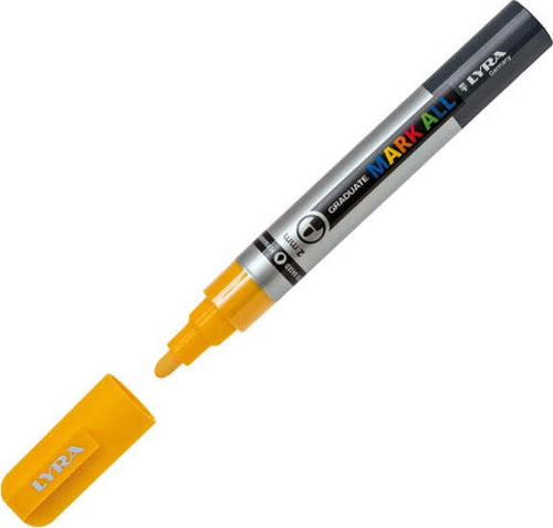 Marcatore a base d'acqua Graduate Mark All - punta tonda 2mm - giallo - Lyra Cancelleria e prodotti per ufficio/Penne matite scrittura e correzione/Marcatori ed evidenziatori/Pennarelli indelebili e marcatori Eurocartuccia - Pavullo, Commerciovirtuoso.it