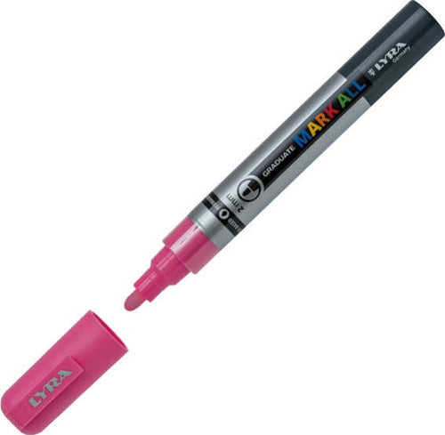Marcatore a base d'acqua Graduate Mark All - punta tonda 2mm - rosa - Lyra Cancelleria e prodotti per ufficio/Penne matite scrittura e correzione/Marcatori ed evidenziatori/Pennarelli indelebili e marcatori Eurocartuccia - Pavullo, Commerciovirtuoso.it
