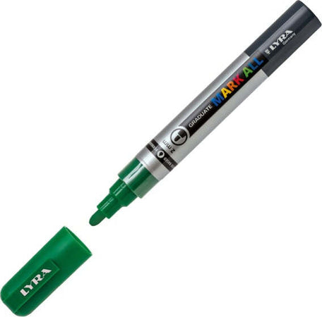 Marcatore a base d'acqua Graduate Mark All - punta tonda 2mm - verde prato - Lyra Cancelleria e prodotti per ufficio/Penne matite scrittura e correzione/Marcatori ed evidenziatori/Pennarelli indelebili e marcatori Eurocartuccia - Pavullo, Commerciovirtuoso.it