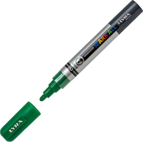 Marcatore a base d'acqua Graduate Mark All - punta tonda 2mm - verde prato - Lyra Cancelleria e prodotti per ufficio/Penne matite scrittura e correzione/Marcatori ed evidenziatori/Pennarelli indelebili e marcatori Eurocartuccia - Pavullo, Commerciovirtuoso.it