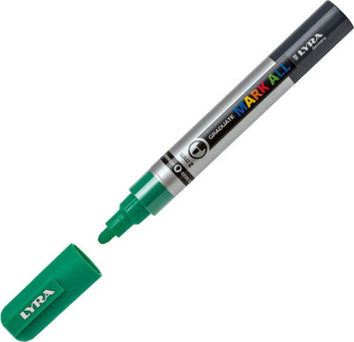 Marcatore a base d'acqua Graduate Mark All - punta tonda 2mm - verde smeraldo - Lyra Cancelleria e prodotti per ufficio/Penne matite scrittura e correzione/Marcatori ed evidenziatori/Pennarelli indelebili e marcatori Eurocartuccia - Pavullo, Commerciovirtuoso.it