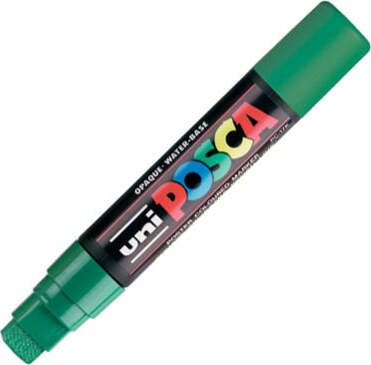 Marcatore a base d'acqua Uni Posca PC17K - punta extra large a scalpello 15 0mm - verde - Uni Mitsubishi Cancelleria e prodotti per ufficio/Penne matite scrittura e correzione/Marcatori ed evidenziatori/Pennarelli indelebili e marcatori Eurocartuccia - Pavullo, Commerciovirtuoso.it