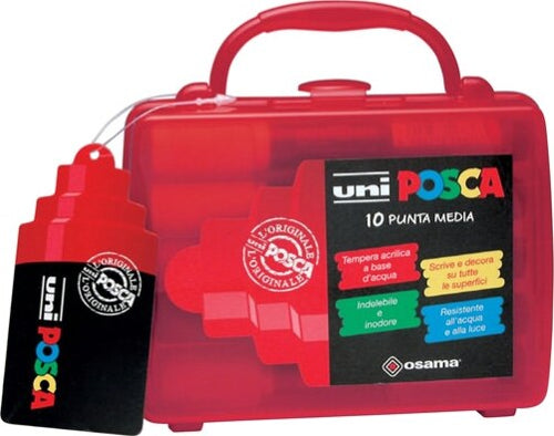 Marcatore a base d'acqua Uni Posca PC5M - punta media 1 8 - 2 5 mm - 10 colori assortiti - Uni Mitsubishi - conf. 10 pezzi Cancelleria e prodotti per ufficio/Penne matite scrittura e correzione/Marcatori ed evidenziatori/Pennarelli indelebili e marcatori Eurocartuccia - Pavullo, Commerciovirtuoso.it